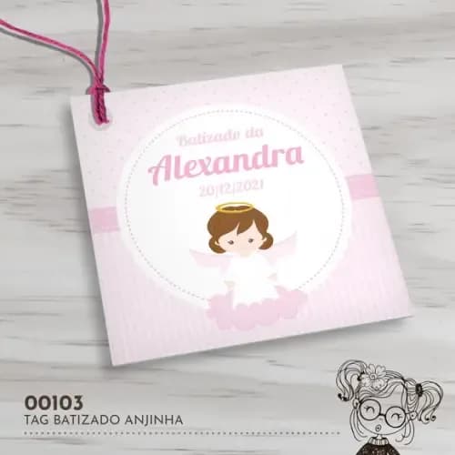 Tag Quadrada Anjinha - 00103