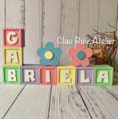 Candy Colors - Cubos 6x6cm Ts+ Dupla de Flor