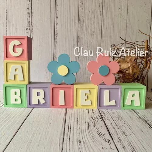 Candy Colors - Cubos 6x6cm Ts+ Dupla de Flor