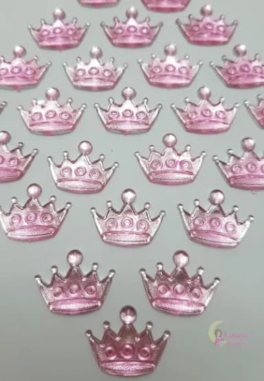 Chaton Coroa Rosa - 15mm - pct c/100 unidades