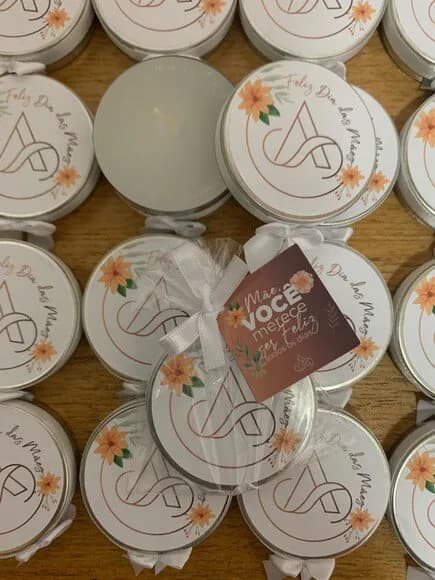 Brinde Dia das Mães Vela Aromática com Logo