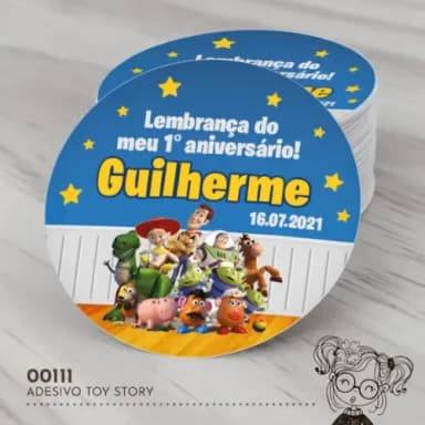 Adesivo Redondo Toy Story - 00111
