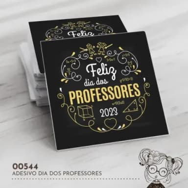 Adesivo Quadrado Dia dos Professores - 00544