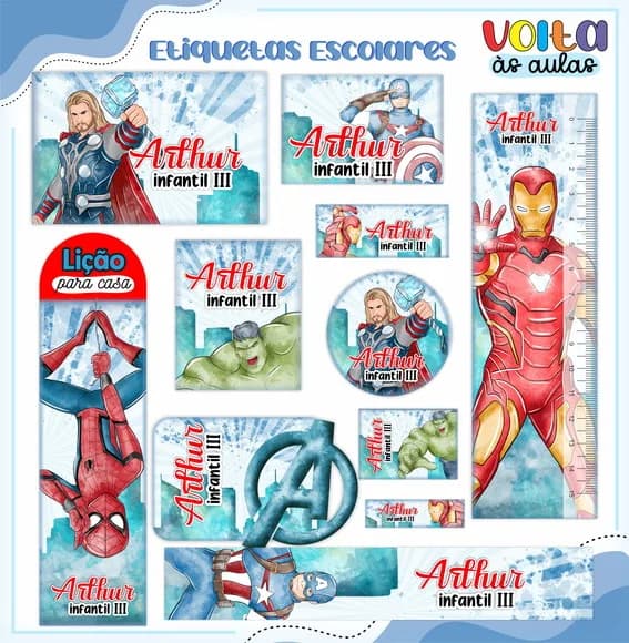 60 Etiquetas Escolares