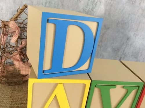 Cubos Toy Story de MDF -12x12