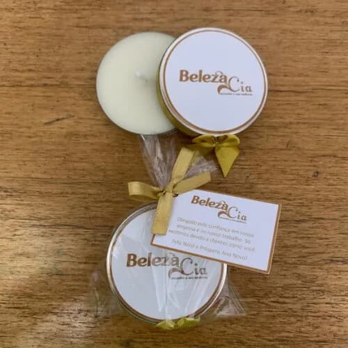 Brinde Empresarial Vela Aromática com Logo