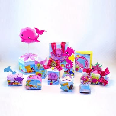 Kit 30 Lembrancinhas Fundo do Mar Menina