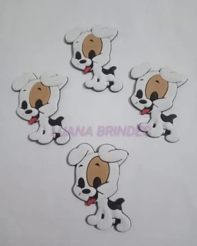 Aplique Emborrachado de Cachorro - pct com 6 unid