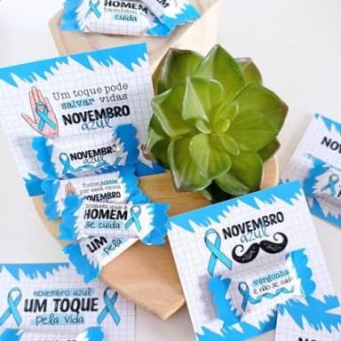 Card com Bala Novembro Azul