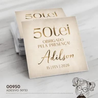 Adesivo Quadrado 50tei - 00950