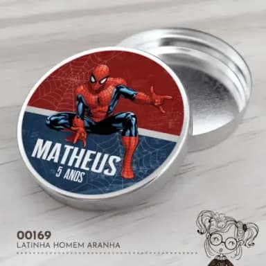 Latinha Adesivada Homem Aranha - 00169
