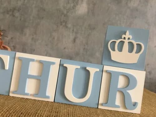 Cubos 6x6cm Decoração Bebê Príncipe