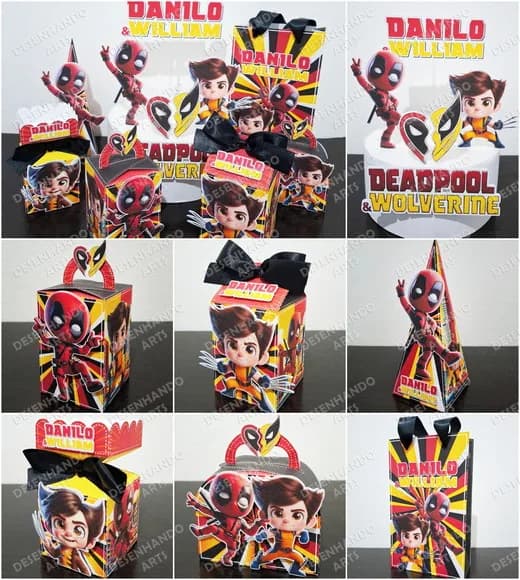 Kit 30 Lembrancinhas Deadpool