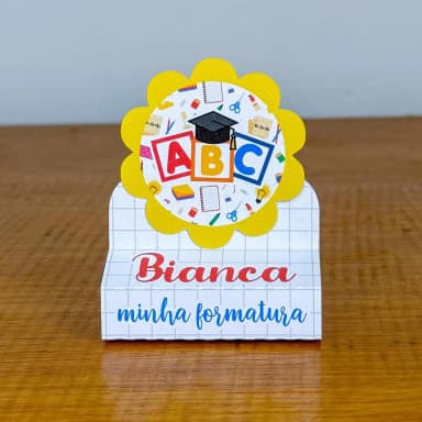 PEGUE E MONTE - Porta Bis Duplo Personalizados ABC - Decoração de Festa | Lembrancinhas | Aniversário | Personalizados