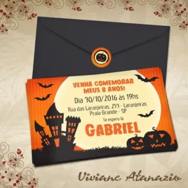 Convite Halloween - 00341
