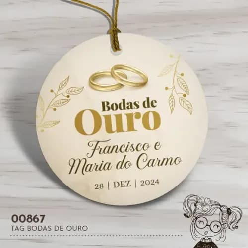 Tag Redonda Bodas de Ouro - 00867