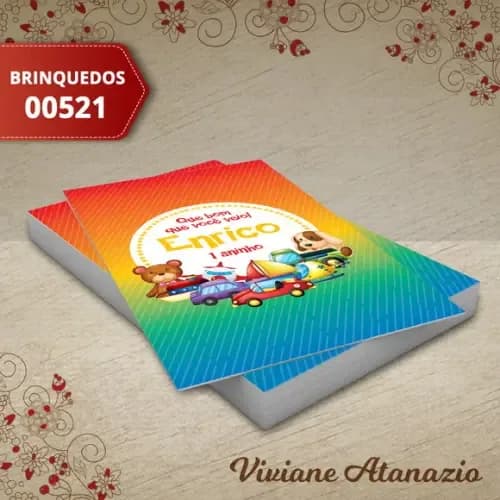 Adesivo Tubete Brinquedos - 00521