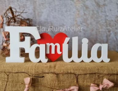 Letras de MDF -Nomes Coração