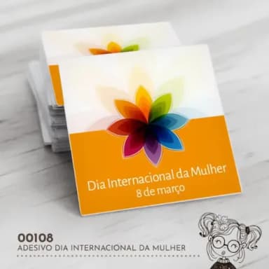 Adesivo Quadrado Dia Internacional Mulher - 00108