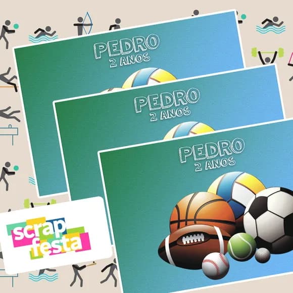 Adesivo Personalizado Retangular 12x8 Esportes