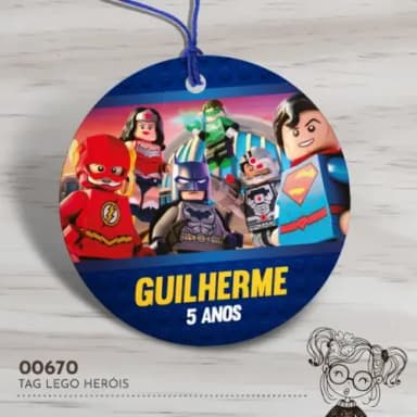 Tag Redonda Lego Super Heróis - 00670
