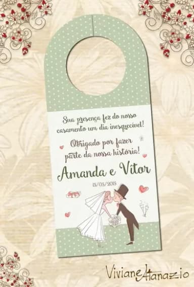 Tag Retrovisor Casamento - 00016