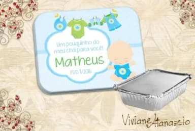 Adesivo Marmitinha Chá de Bebê - 00339