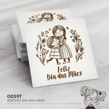 Adesivo Quadrado Dia das Mães - 00597