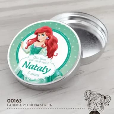 Latinha Adesivada Pequena Sereia - 00163