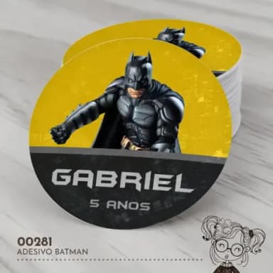 Adesivo Redondo Batman - 00281