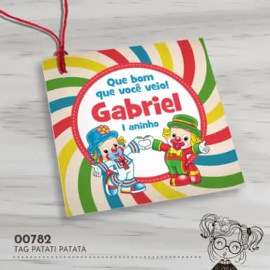 Tag Quadrada Patati Patatá - 00782