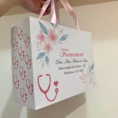 Sacolinha 14,5x18,5x6,5 Formatura Medicina