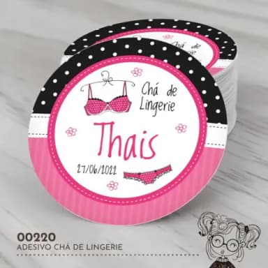 Adesivo Redondo Chá de Lingerie - 00220