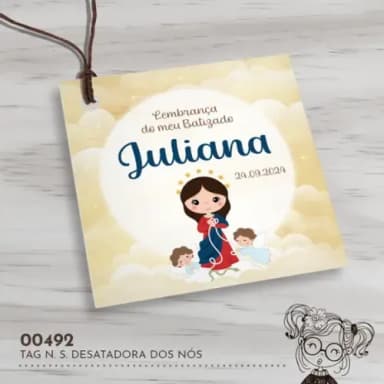 Tag Quadrada N. S. Desatadora dos Nós - 00492