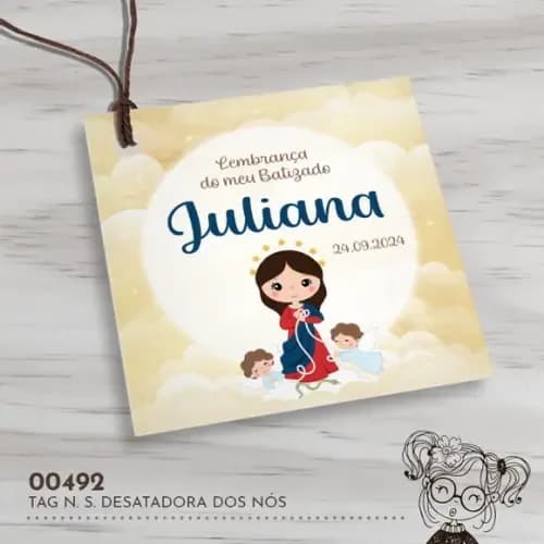 Tag Quadrada N. S. Desatadora dos Nós - 00492
