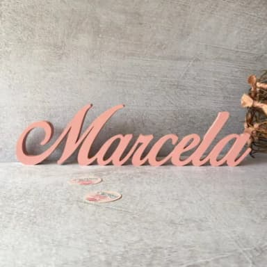 Linha Cursiva -letras Decorativas em mdf Quarto de Bebê