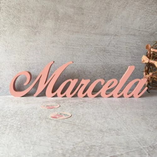 Linha Cursiva -letras Decorativas em mdf Quarto de Bebê