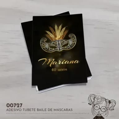 Adesivo Tubete Baile de Máscaras - 00727