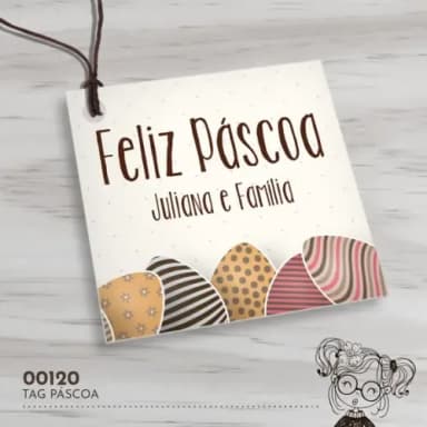 Tag Quadrada Páscoa - 00120