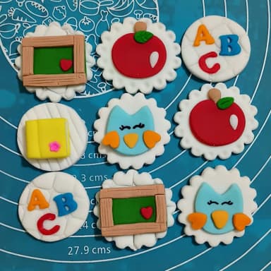 10 Apliques de Açúcar 5cm dia dos Professores para pirulitos