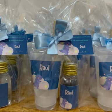 Lembrancinha Maternidade Kit Álcool Gel + Aromatizador