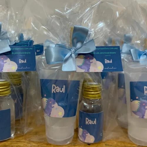 Lembrancinha Maternidade Kit Álcool Gel + Aromatizador