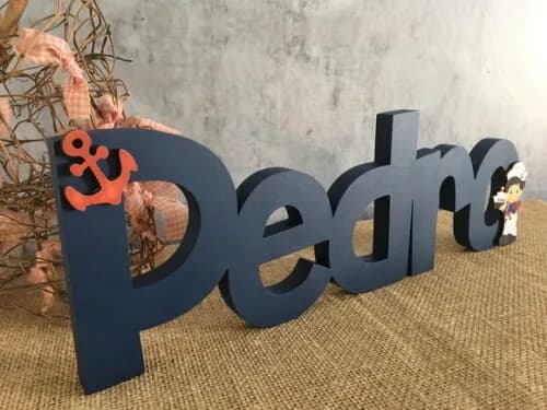 Letras Decorativas em MDF - MARINHEIRO