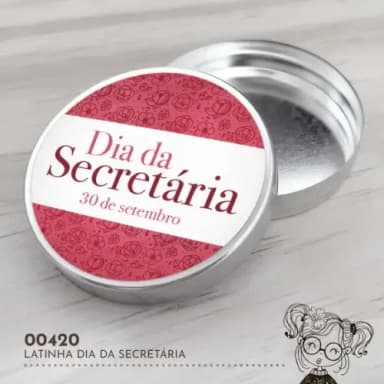 Latinha Adesivada Dia da Secretária - 00420