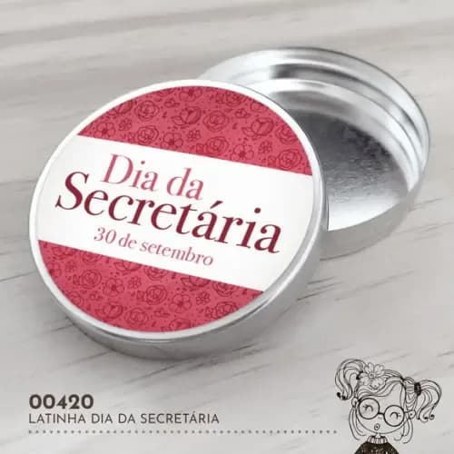 Latinha Adesivada Dia da Secretária - 00420
