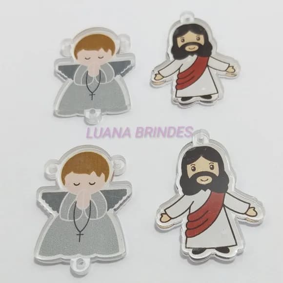 Kit Terço Jesus Ressuscitado e Anjinho 2 kits