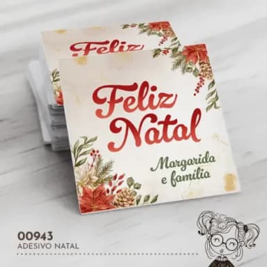 Adesivo Quadrado Natal - 00943