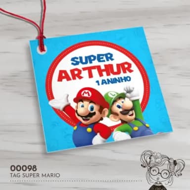Tag Quadrada Super Mario Bros - 00098