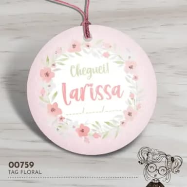 Tag Redonda Floral - 00759