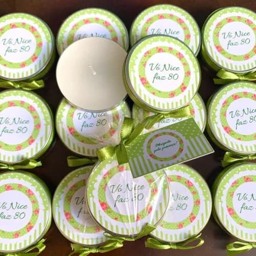 Lembrança 80 anos Vela Aromática